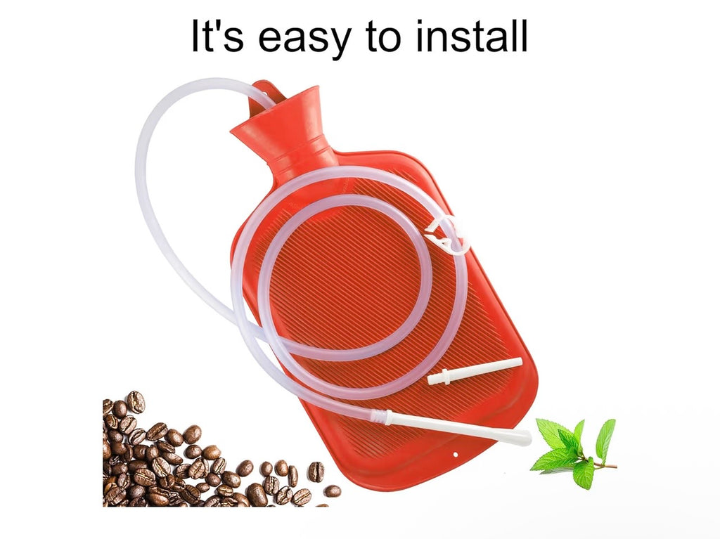 2L Enema Bag Kit with 5 ft Tubing | Reusable Colon Cleansing & Coffee Enema Kit