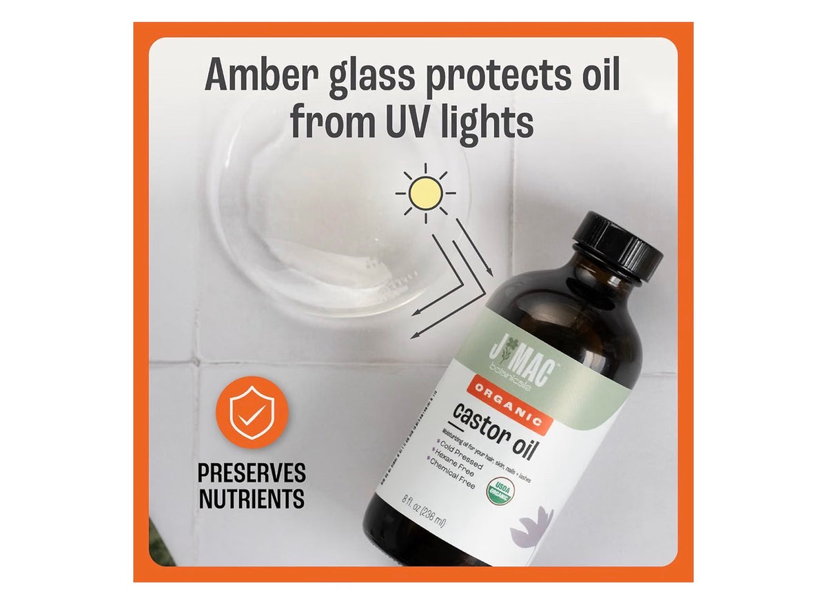 Premium Cold-Pressed Castor Oil (8 oz)