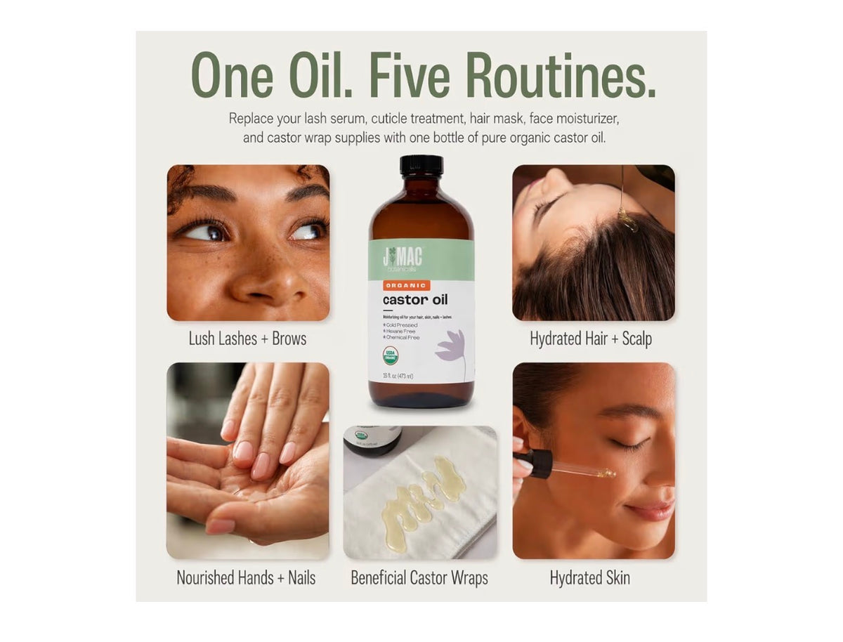 Premium Cold-Pressed Castor Oil (8 oz)