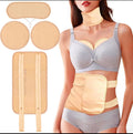 4-Piece Organic Cotton Castor Oil Pack Therapy Wrap Set | Belly, Neck & Breast Compress Kit (4Pcs)