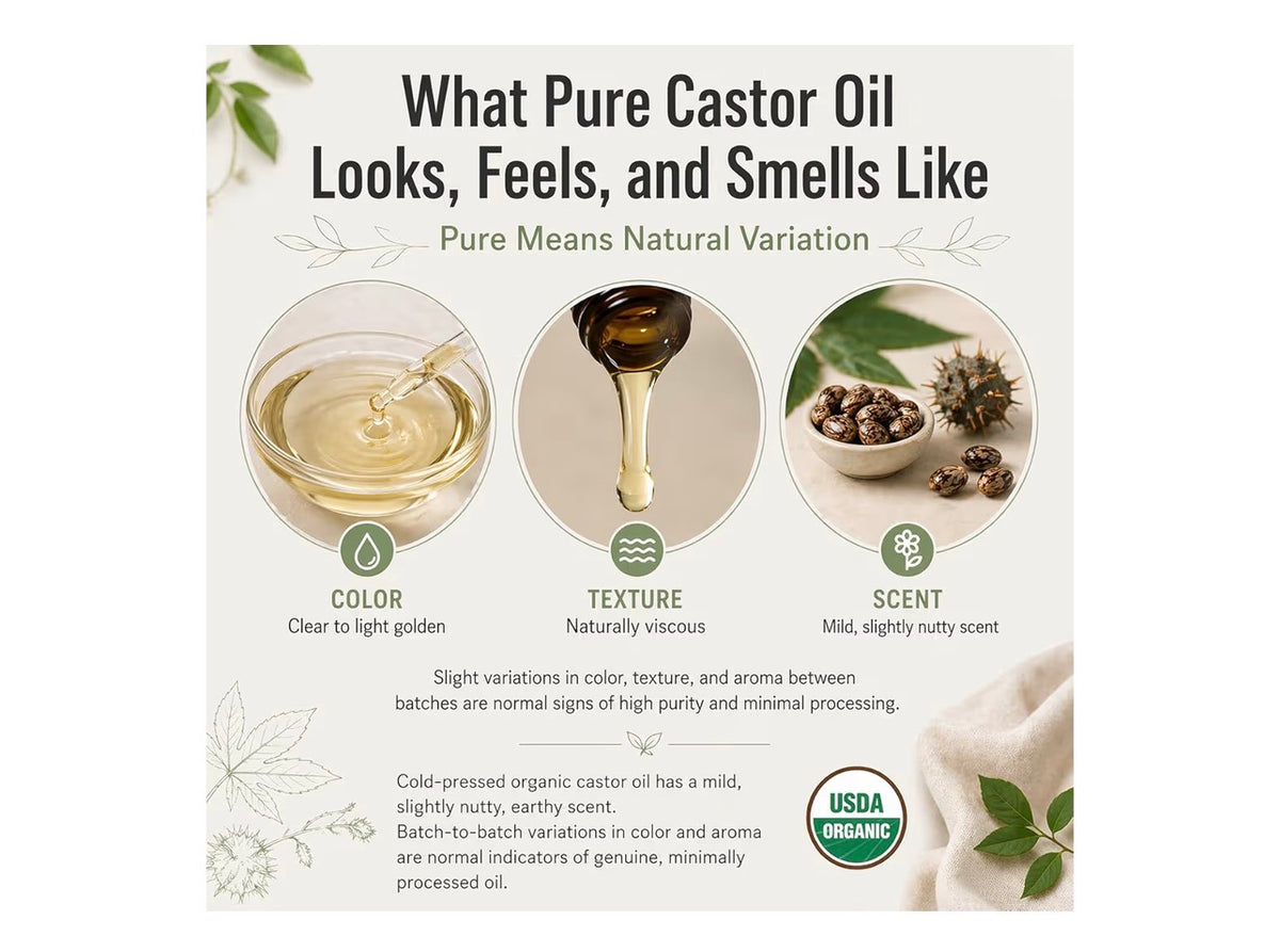 Premium Cold-Pressed Castor Oil (8 oz)