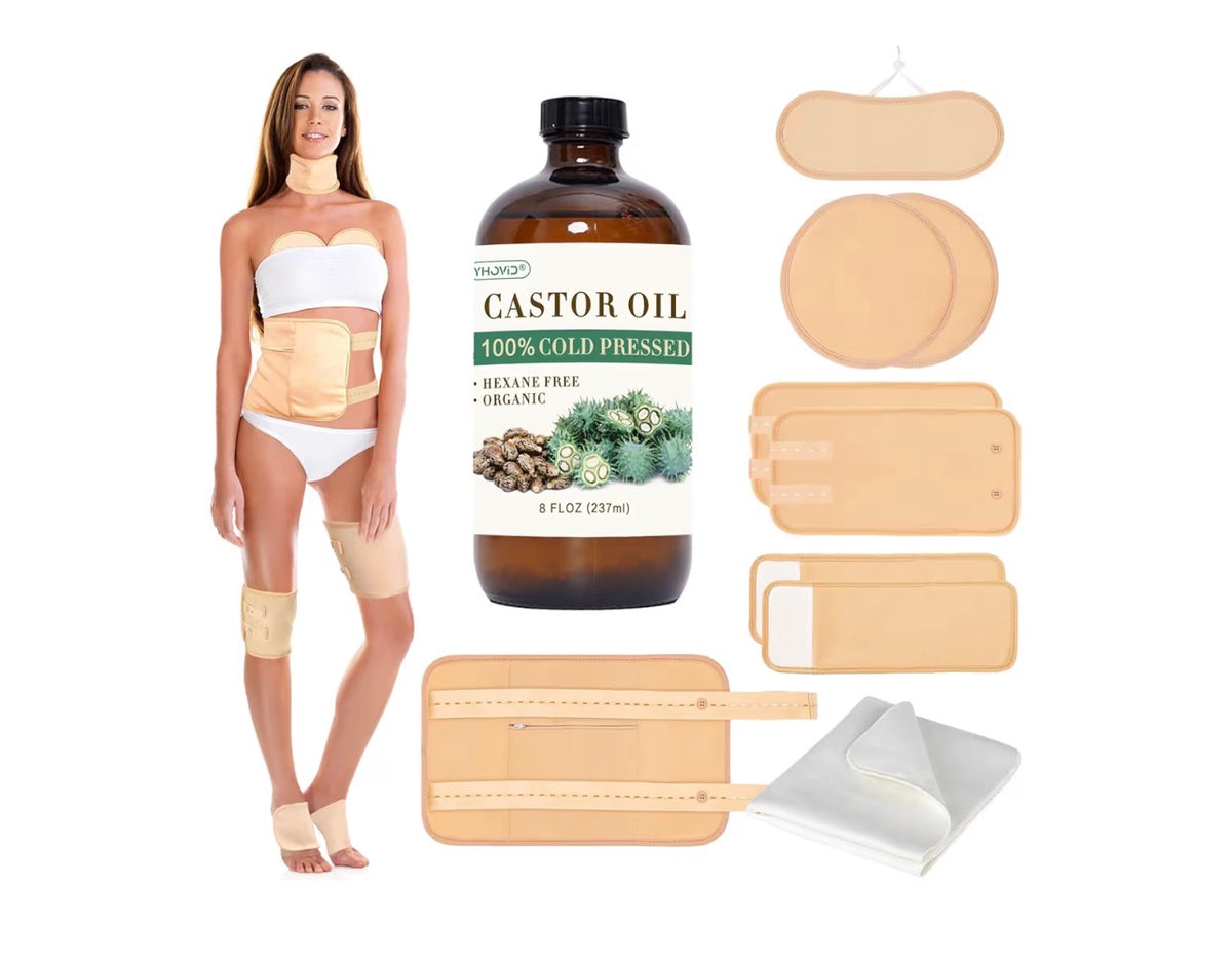 Castor Oil Therapy Essentials Kit (10-Piece)