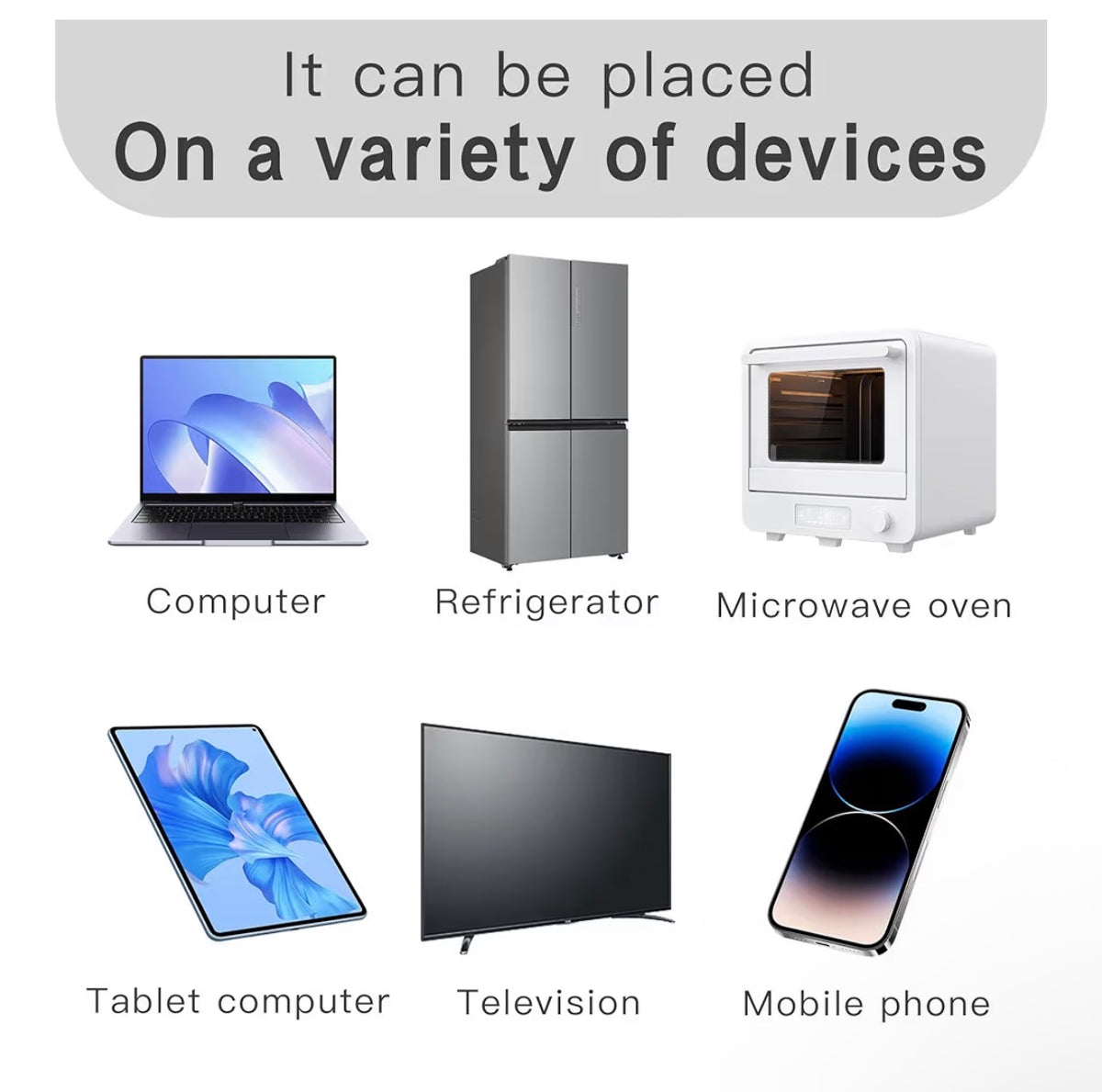 EMF Protection Sticker for Cell Phones, Tablets & Laptops | 6-Pack Quantum Shield