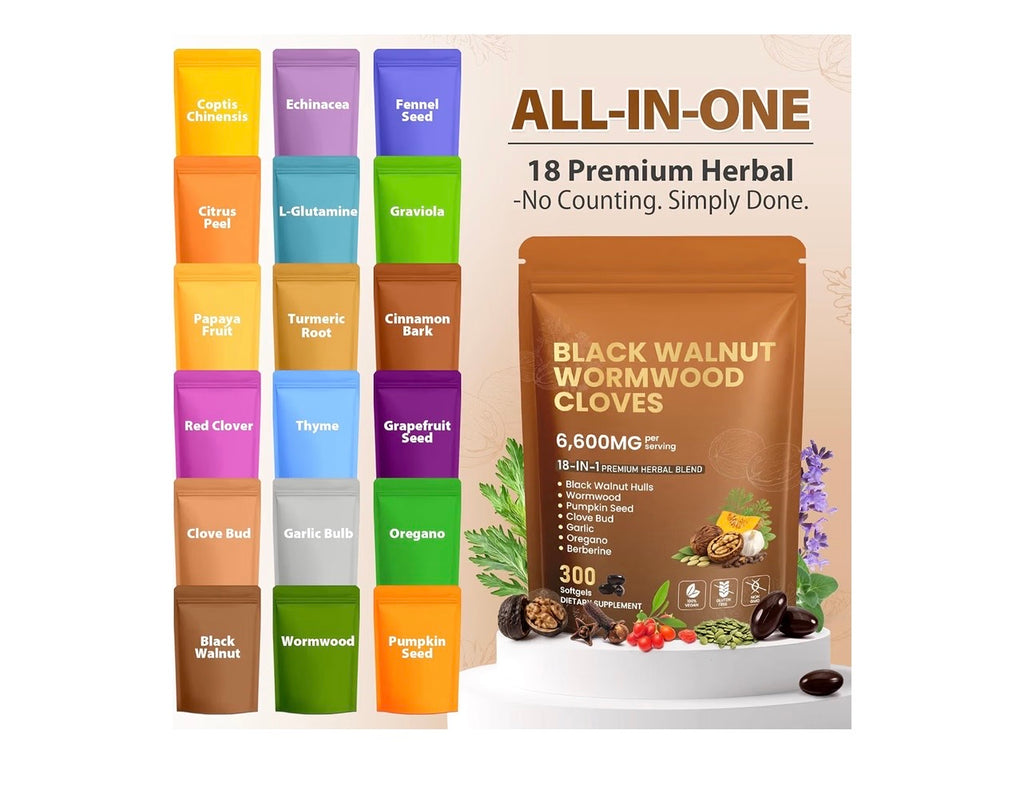 18-in-1 Herbal Gut Cleanse & Digestive Wellness Softgels (300 Count)