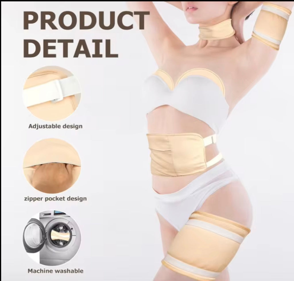 2-Piece Organic Castor Oil Therapy Wrap Set | Belly & Neck Wellness Kit