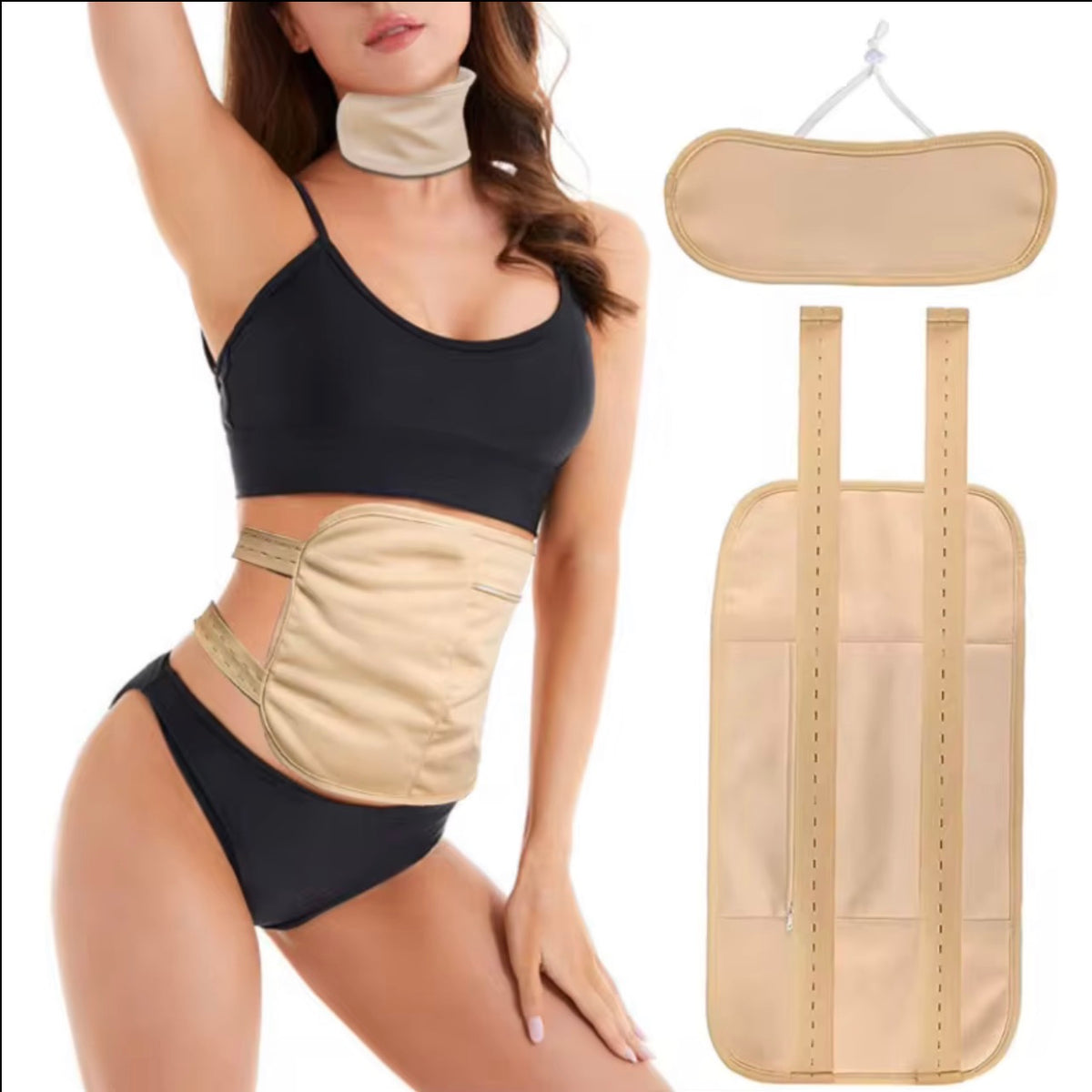 2-Piece Organic Castor Oil Therapy Wrap Set | Belly & Neck Wellness Kit
