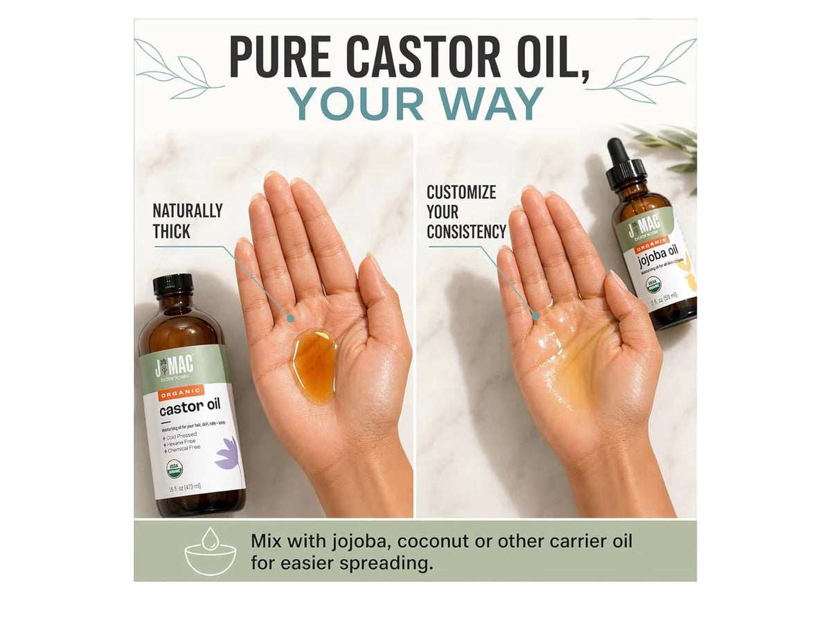 Premium Cold-Pressed Castor Oil (8 oz)