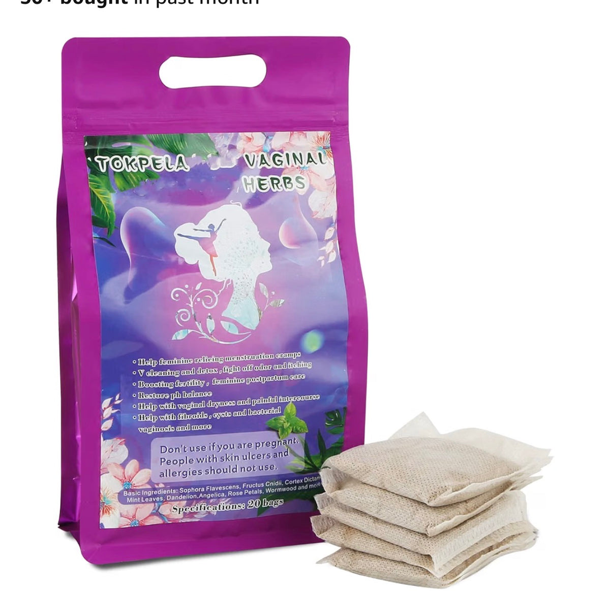 Organic Yoni Steam Herbs | Feminine Wellness Herbal Steam (20 Tea Bags)